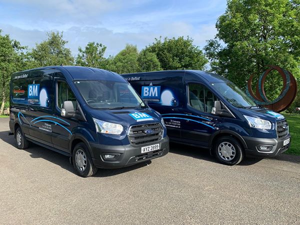 Two new Transit vans supplied to BM Electrical Wholesale Ltd
